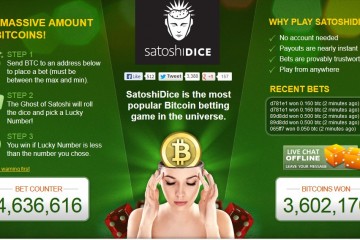 Satoshi Dice Homepage